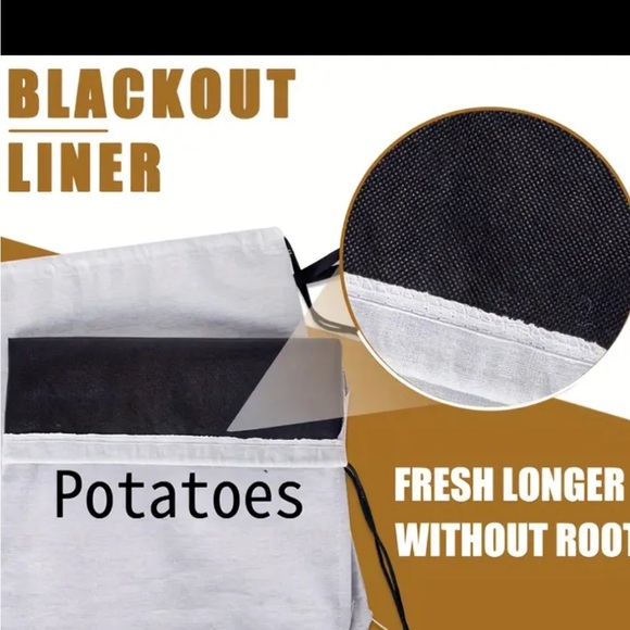 White Vegetable Storage Bags Set - Picture 8 of 12